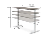 Een DKC zit-sta bureautafel 160x80 cm HI 65-130 cm koop je bij De Kantoorcentrale BV